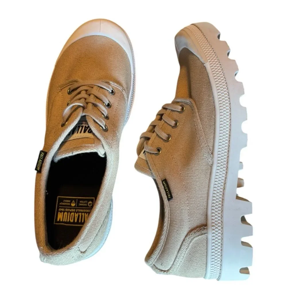 Palladium Pallabrousse Oxford Sneakers For Women Organic cotton desert sz 9.5